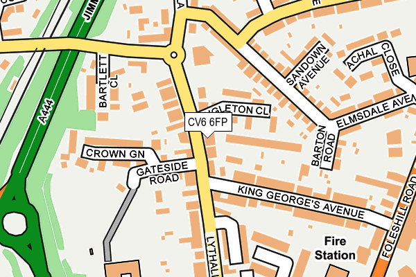 CV6 6FP map - OS OpenMap – Local (Ordnance Survey)