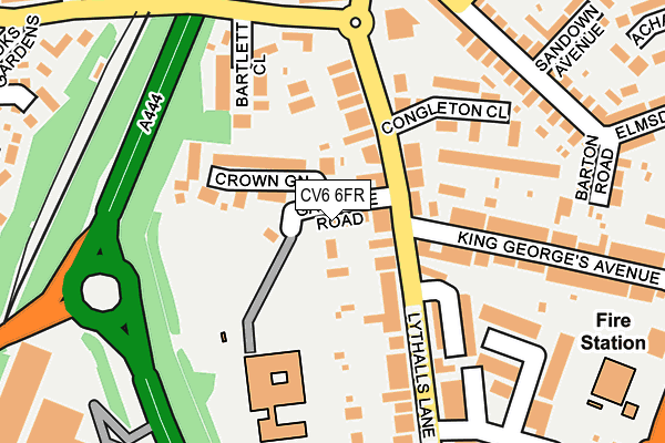 CV6 6FR map - OS OpenMap – Local (Ordnance Survey)