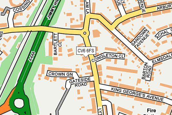 CV6 6FS map - OS OpenMap – Local (Ordnance Survey)