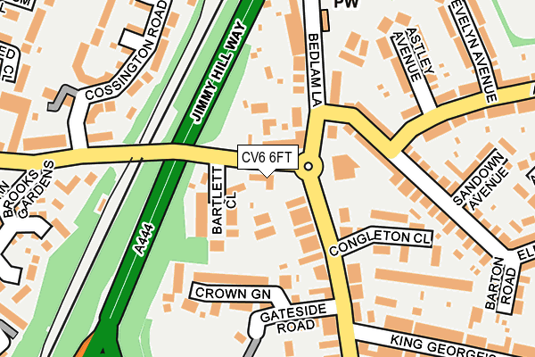 CV6 6FT map - OS OpenMap – Local (Ordnance Survey)