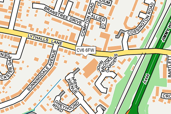 CV6 6FW map - OS OpenMap – Local (Ordnance Survey)