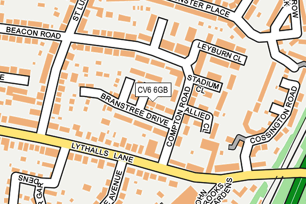 CV6 6GB map - OS OpenMap – Local (Ordnance Survey)