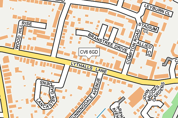 CV6 6GD map - OS OpenMap – Local (Ordnance Survey)