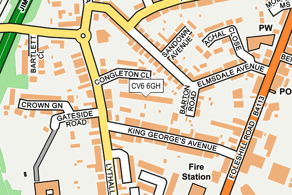 CV6 6GH map - OS OpenMap – Local (Ordnance Survey)