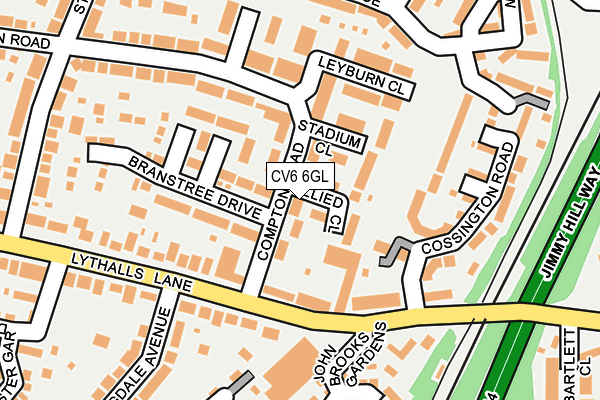 CV6 6GL map - OS OpenMap – Local (Ordnance Survey)