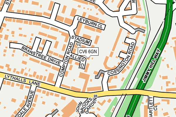 CV6 6GN map - OS OpenMap – Local (Ordnance Survey)