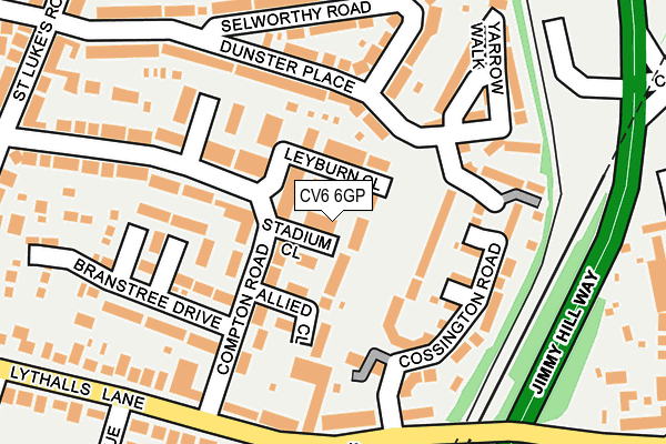 CV6 6GP map - OS OpenMap – Local (Ordnance Survey)