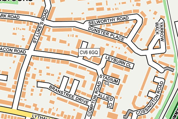 CV6 6GQ map - OS OpenMap – Local (Ordnance Survey)