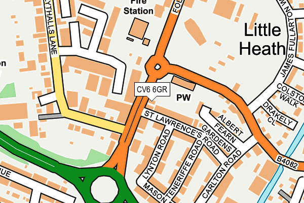 CV6 6GR map - OS OpenMap – Local (Ordnance Survey)