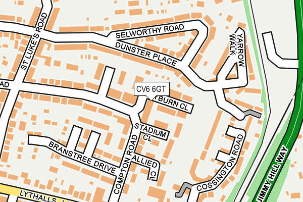 CV6 6GT map - OS OpenMap – Local (Ordnance Survey)