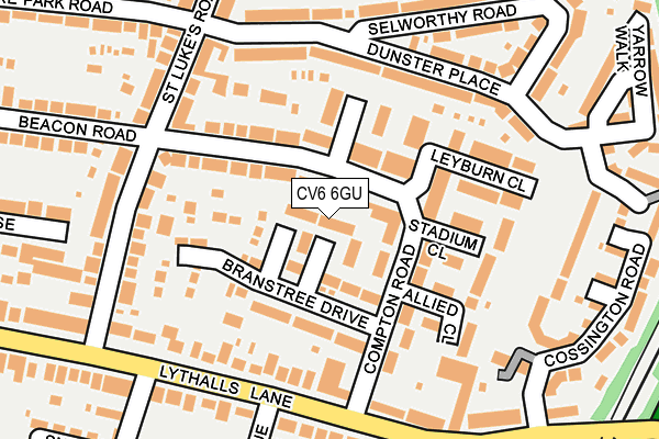CV6 6GU map - OS OpenMap – Local (Ordnance Survey)