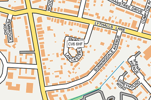 CV6 6HF map - OS OpenMap – Local (Ordnance Survey)