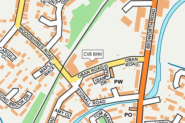 CV6 6HH map - OS OpenMap – Local (Ordnance Survey)