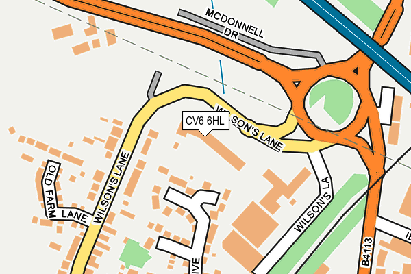CV6 6HL map - OS OpenMap – Local (Ordnance Survey)