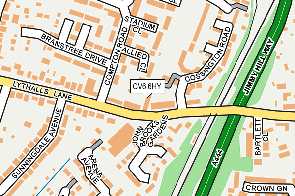 CV6 6HY map - OS OpenMap – Local (Ordnance Survey)