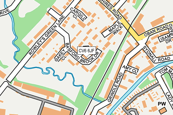 CV6 6JF map - OS OpenMap – Local (Ordnance Survey)