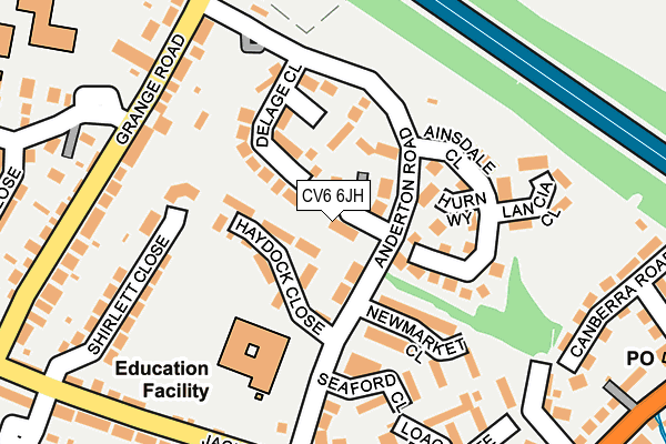 CV6 6JH map - OS OpenMap – Local (Ordnance Survey)