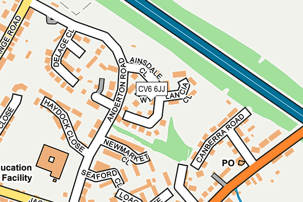 CV6 6JJ map - OS OpenMap – Local (Ordnance Survey)
