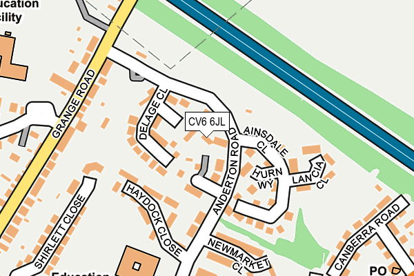 CV6 6JL map - OS OpenMap – Local (Ordnance Survey)