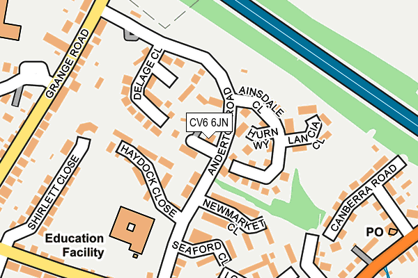 CV6 6JN map - OS OpenMap – Local (Ordnance Survey)