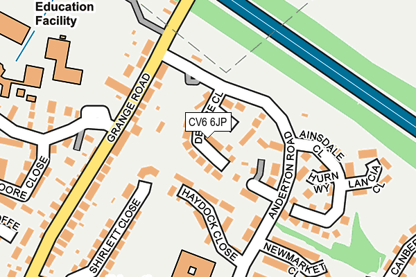 CV6 6JP map - OS OpenMap – Local (Ordnance Survey)