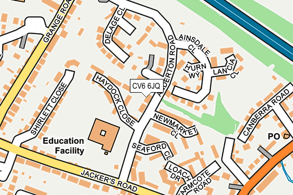CV6 6JQ map - OS OpenMap – Local (Ordnance Survey)