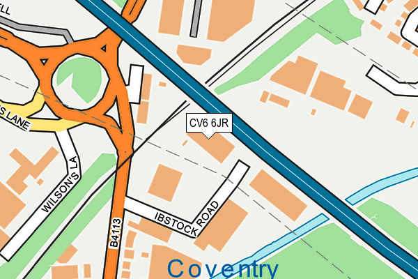 CV6 6JR map - OS OpenMap – Local (Ordnance Survey)