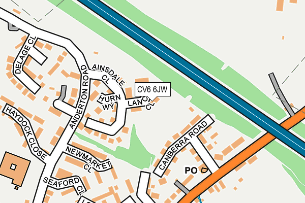 CV6 6JW map - OS OpenMap – Local (Ordnance Survey)