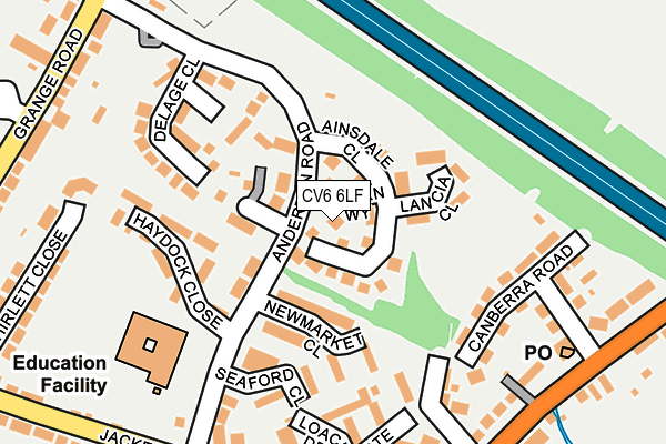 CV6 6LF map - OS OpenMap – Local (Ordnance Survey)