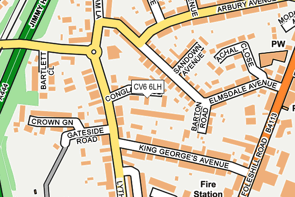 CV6 6LH map - OS OpenMap – Local (Ordnance Survey)