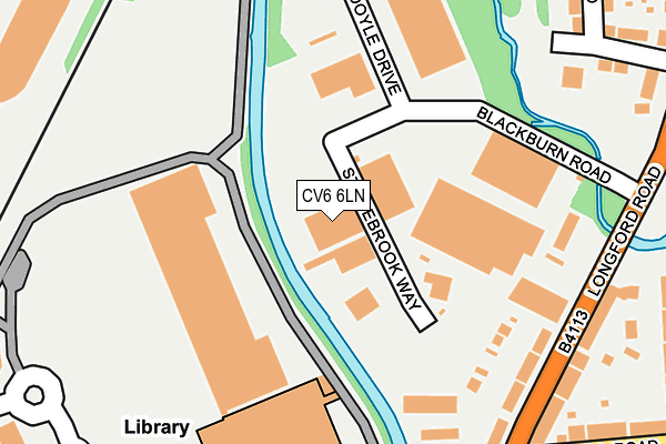 CV6 6LN map - OS OpenMap – Local (Ordnance Survey)