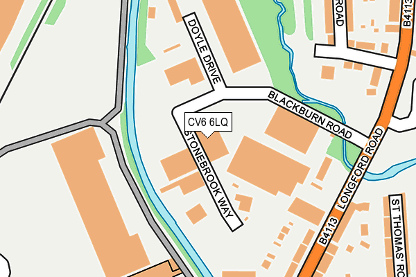 CV6 6LQ map - OS OpenMap – Local (Ordnance Survey)
