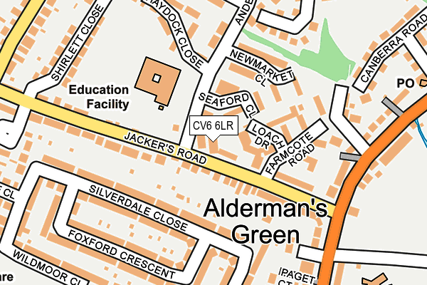 CV6 6LR map - OS OpenMap – Local (Ordnance Survey)