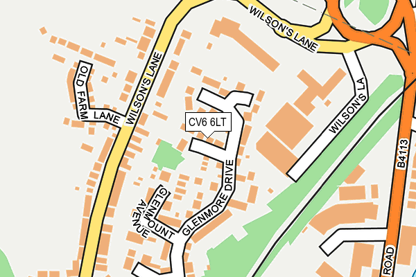 CV6 6LT map - OS OpenMap – Local (Ordnance Survey)
