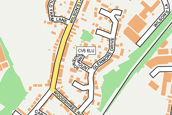 CV6 6LU map - OS OpenMap – Local (Ordnance Survey)