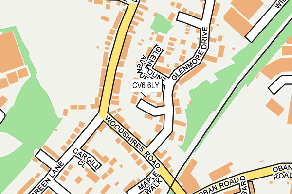 CV6 6LY map - OS OpenMap – Local (Ordnance Survey)