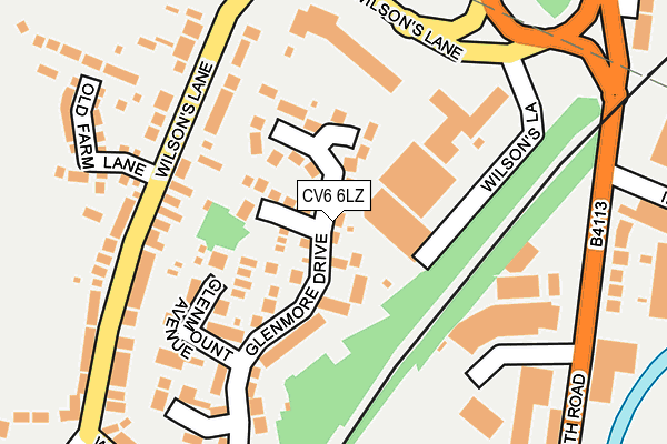 CV6 6LZ map - OS OpenMap – Local (Ordnance Survey)