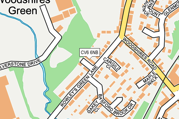 CV6 6NB map - OS OpenMap – Local (Ordnance Survey)