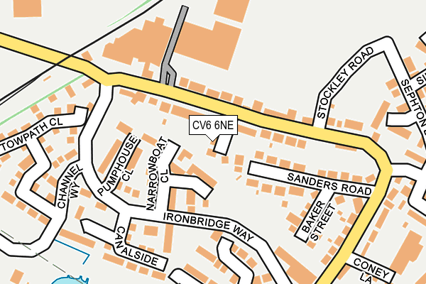 CV6 6NE map - OS OpenMap – Local (Ordnance Survey)