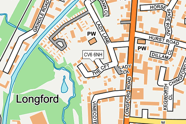 CV6 6NH map - OS OpenMap – Local (Ordnance Survey)