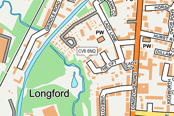 CV6 6NQ map - OS OpenMap – Local (Ordnance Survey)