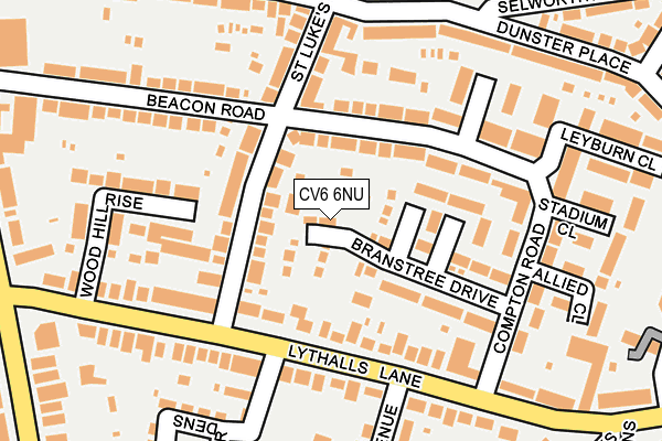 CV6 6NU map - OS OpenMap – Local (Ordnance Survey)