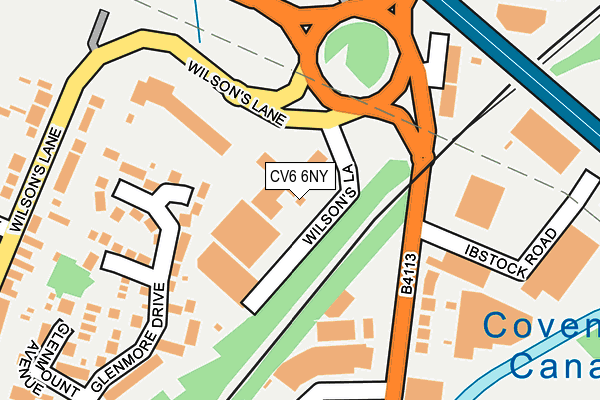 CV6 6NY map - OS OpenMap – Local (Ordnance Survey)