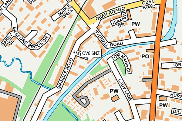 CV6 6NZ map - OS OpenMap – Local (Ordnance Survey)