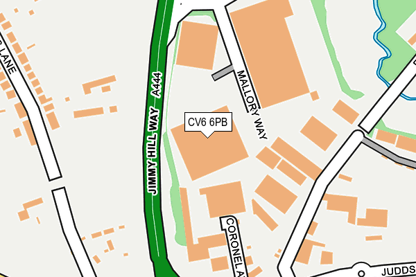 CV6 6PB map - OS OpenMap – Local (Ordnance Survey)