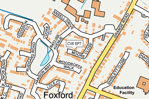 CV6 6PT map - OS OpenMap – Local (Ordnance Survey)