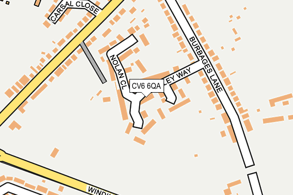 CV6 6QA map - OS OpenMap – Local (Ordnance Survey)