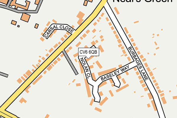 CV6 6QB map - OS OpenMap – Local (Ordnance Survey)