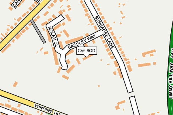 CV6 6QD map - OS OpenMap – Local (Ordnance Survey)