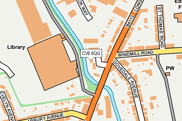 CV6 6QG map - OS OpenMap – Local (Ordnance Survey)